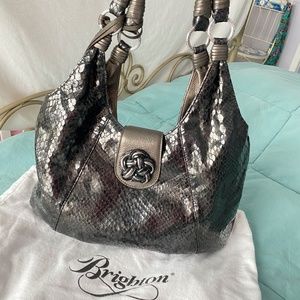 Gorgeous Like New Brighton Bag Bronze Snakeskin